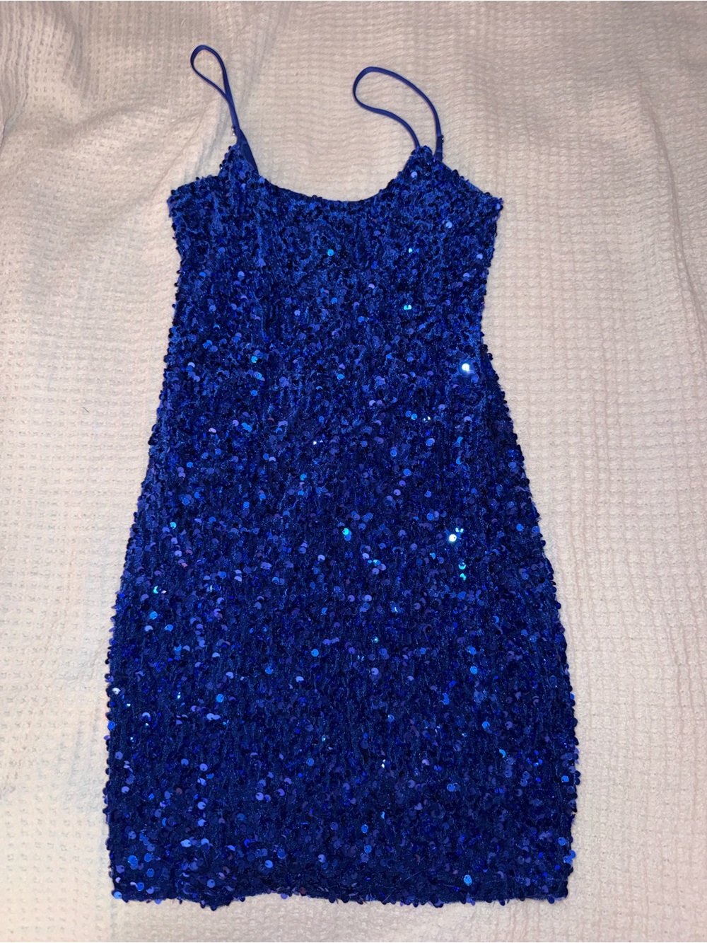 Lucy in the Sky Royal Blue Sequin Slip Dress
